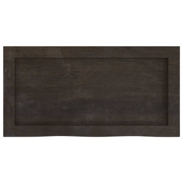 vidaXL Πάγκος Μπάνιου Σκούρο Καφέ 60x30x(2-6) εκ. Επεξεργ. Μασίφ Ξύλο