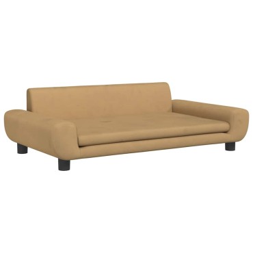 vidaXL Καναπές Παιδικός Καφέ 100x54x33cm από Βελούδο 1 τεμ.