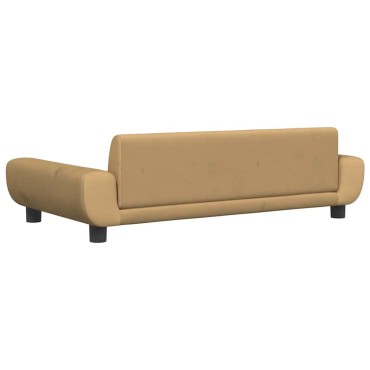 vidaXL Καναπές Παιδικός Καφέ 100x54x33cm από Βελούδο 1 τεμ.