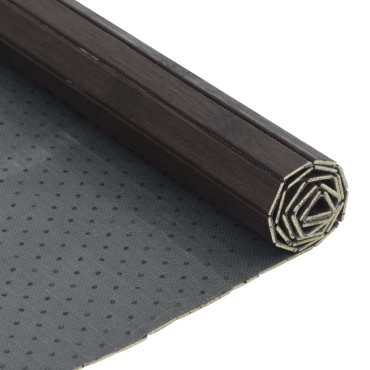 vidaXL Χαλί Ορθογώνιο Σκούρο Καφέ 60x400cm Μπαμπού