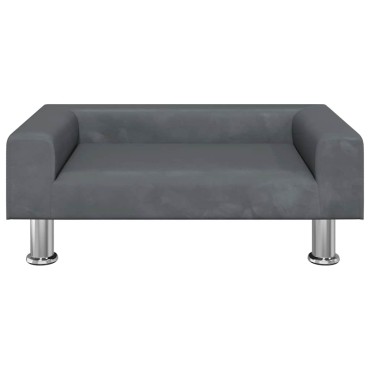 vidaXL Καναπές Παιδικός Σκούρο Γκρι 70x45x26,5cm από Βελούδο 1 τεμ.