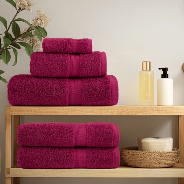 vidaXL Premium Πετσέτες μπάνιου SOLUND 10 τμχ Bordeaux 70x140 εκ. 600 gsm