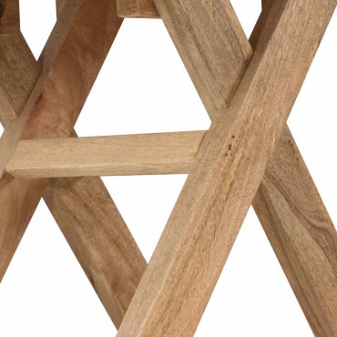 vidaXL Τραπέζι Βοηθητικό 65x40x76cm από Μασίφ Ξύλο Μάνγκο 1 τεμ.