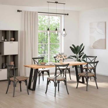 vidaXL Πόδια Κονσόλας σε Σχήμα U 2 τεμ. Μαύρο 38x(72-73)cm Ατσάλι