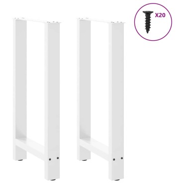 vidaXL Πόδια Τραπεζιού Μπαρ 2 τεμ. Λευκά 40x(90-91)cm Ατσάλι