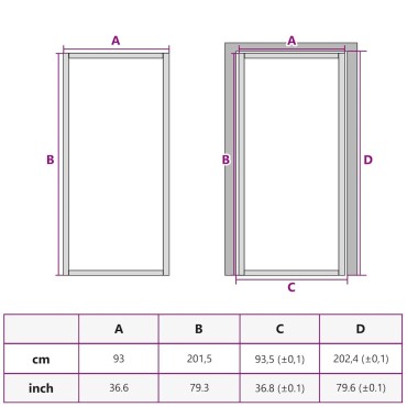 vidaXL Εσωτερική Πόρτα Μαύρη 93 x 201,5 εκ. Ψημένο Γυαλί & Αλουμίνιο