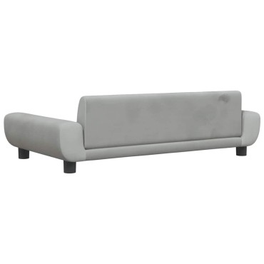 vidaXL Καναπές Παιδικός Ανοιχτό Γκρι 100x54x33cm από Βελούδο 1 τεμ.