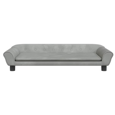vidaXL Καναπές Παιδικός Ανοιχτό Γκρι 100x50x26cm από Βελούδο 1 τεμ.
