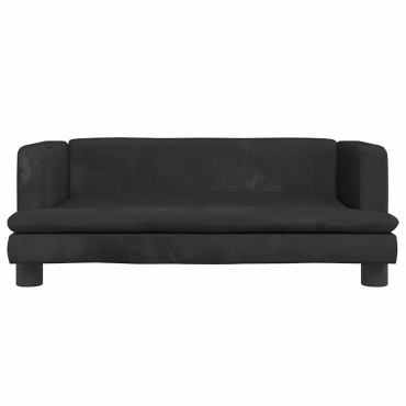 vidaXL Καναπές Παιδικός Μαύρο 80x45x30cm από Βελούδο 1 τεμ.