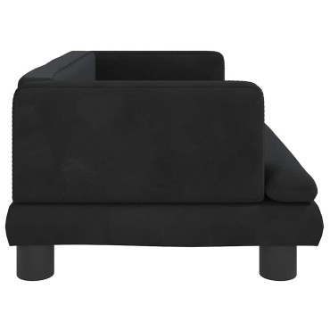 vidaXL Καναπές Παιδικός Μαύρο 80x45x30cm από Βελούδο 1 τεμ.
