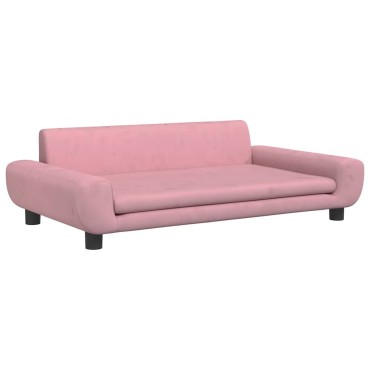 vidaXL Καναπές Παιδικός Ροζ 100x54x33cm από Βελούδο 1 τεμ.