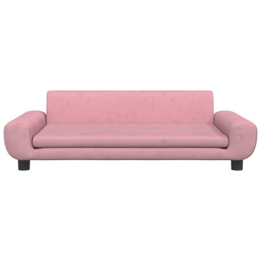 vidaXL Καναπές Παιδικός Ροζ 100x54x33cm από Βελούδο 1 τεμ.