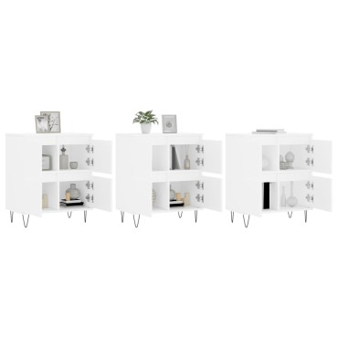 vidaXL Ντουλάπι 3 τεμ. Λευκό Επεξεργασμένο Ξύλο 180x35x70cm