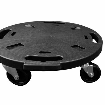 vidaXL Βάσεις Γλάστρας με Ρόδες 3 τεμ. Μαύρες Ø40 εκ. 275 κ.