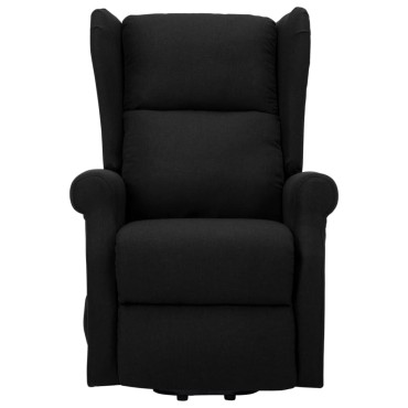 vidaXL Πολυθρόνα με Ανύψωση Μαύρη Υφασμάτινη 73x95x103cm 1 τεμ.
