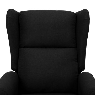 vidaXL Πολυθρόνα με Ανύψωση Μαύρη Υφασμάτινη 73x95x103cm 1 τεμ.