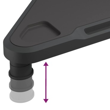 vidaXL Γωνιακή Βάση Οθόνης Μαύρη 49x28x10,5cm