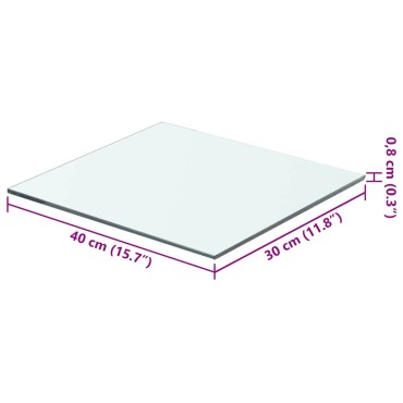 vidaXL Ράφια Πάνελ 2 τεμ. Διάφανα 40x30cm Γυάλινα