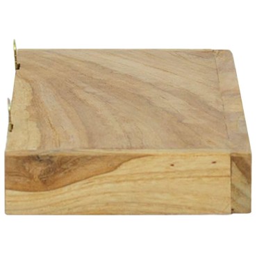 vidaXL Ράφια Τοίχου 2 τεμ. 40x15x4cm από Μασίφ Ξύλο Teak