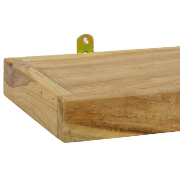 vidaXL Ράφια Τοίχου 2 τεμ. 40x15x4cm από Μασίφ Ξύλο Teak