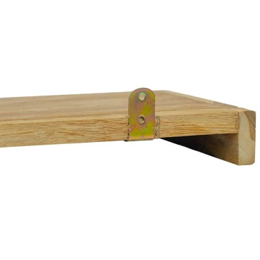 vidaXL Ράφια Τοίχου 2 τεμ. 40x15x4cm από Μασίφ Ξύλο Teak