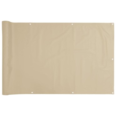 vidaXL Διαχωριστικό Βεράντας Μπεζ 75 x 500 εκ. Ύφασμα Oxford