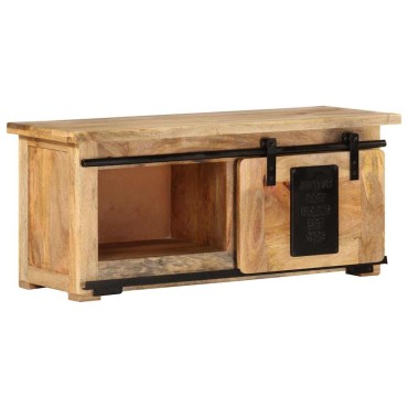 vidaXL Έπιπλο Τηλεόρασης 90x35x40cm από Μασίφ Ξύλο Μάνγκο