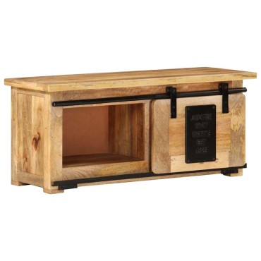 vidaXL Έπιπλο Τηλεόρασης 90x35x40cm από Μασίφ Ξύλο Μάνγκο
