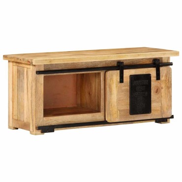 vidaXL Έπιπλο Τηλεόρασης 90x35x40cm από Μασίφ Ξύλο Μάνγκο