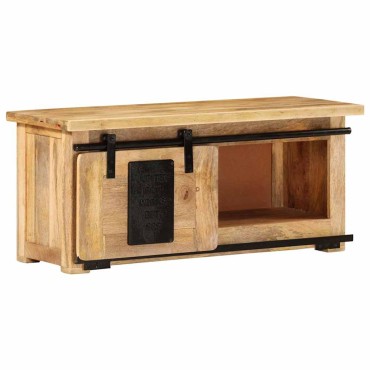 vidaXL Έπιπλο Τηλεόρασης 90x35x40cm από Μασίφ Ξύλο Μάνγκο