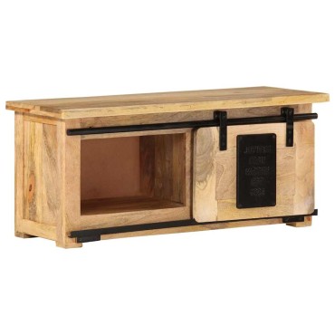 vidaXL Έπιπλο Τηλεόρασης 90x35x40cm από Μασίφ Ξύλο Μάνγκο