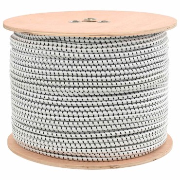 vidaXL Σχοινιά Bungee 10 mm Μαύρο και Λευκό PP και καουτσούκ