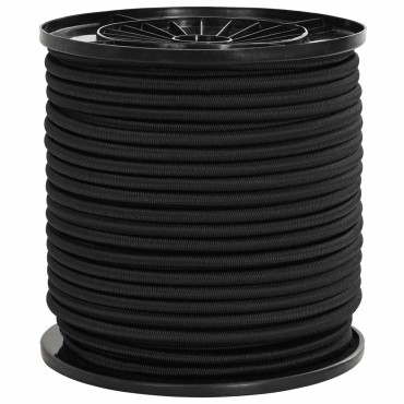vidaXL Σχοινιά Bungee 6 mm Μαύρο PP και καουτσούκ