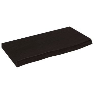 vidaXL Πάγκος Μπάνιου Σκούρο Καφέ 60x30x(2-4) εκ. Επεξεργ. Μασίφ Ξύλο