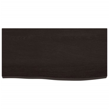 vidaXL Πάγκος Μπάνιου Σκούρο Καφέ 60x30x(2-4) εκ. Επεξεργ. Μασίφ Ξύλο