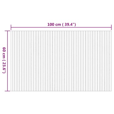 vidaXL Χαλί Ορθογώνιο Φυσικό 60x100cm Μπαμπού