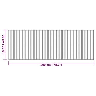 vidaXL Χαλί Ορθογώνιο Φυσικό 70x200cm Μπαμπού