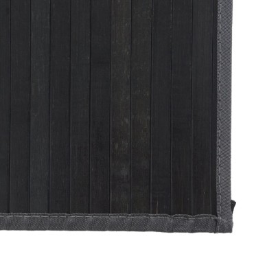 vidaXL Χαλί Ορθογώνιο Γκρι 80x400cm Μπαμπού