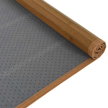 vidaXL Χαλί Ορθογώνιο Καφέ 80x200cm Μπαμπού