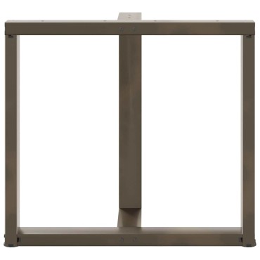 vidaXL Πόδια Τραπεζαρίας σε Σχήμα Τ, 2 τεμ. Μαύρο 70x35x(72-73)cm Ατσάλι