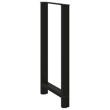 vidaXL Πόδια Τραπεζιού Μπαρ 2 τεμ. Μαύρα 60x (110-111)cm Ατσάλι