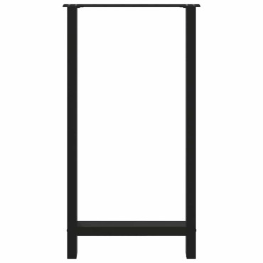 vidaXL Πόδια Τραπεζιού Μπαρ 2 τεμ. Μαύρα 60x (110-111)cm Ατσάλι
