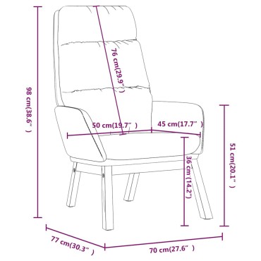 vidaXL Πολυθρόνα Relax Μπλε Υφασμάτινη 70x77x98cm 1 τεμ.
