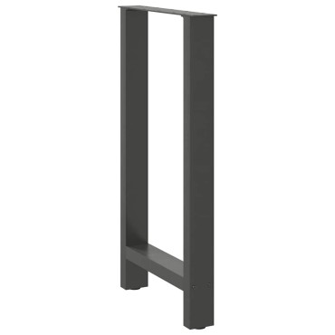 vidaXL Πόδια Τραπεζιού Μπαρ 2 τεμ. Ανθρακί 40x(90-91)cm Ατσάλι