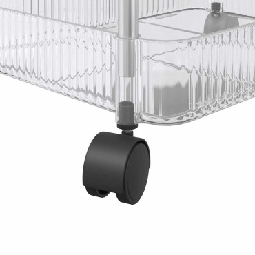 vidaXL Καρότσι αποθήκευσης 2 Επίπεδα Διαφανές 37x28x43,5 εκ. Ακρυλικό