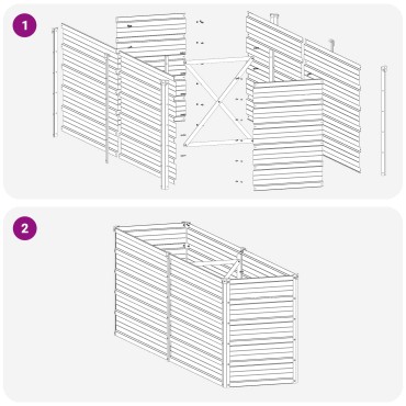 vidaXL Υψωμένο Κρεβάτι Κήπου Ανθρακί 160 x 40 x 55 εκ.