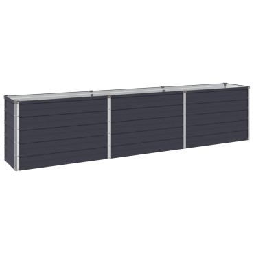 vidaXL Υψωμένο Κρεβάτι Κήπου Ανθρακί 240 x 40 x 55 εκ.