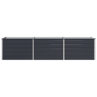 vidaXL Υψωμένο Κρεβάτι Κήπου Ανθρακί 240 x 40 x 55 εκ.