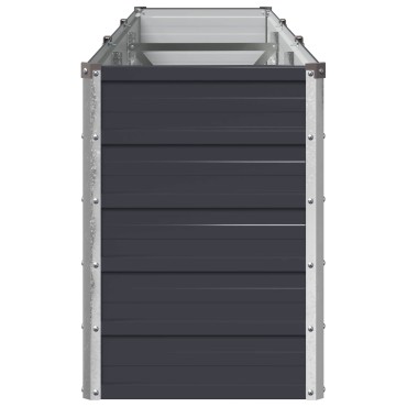vidaXL Υψωμένο Κρεβάτι Κήπου Ανθρακί 240 x 40 x 55 εκ.