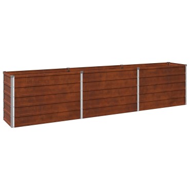 vidaXL Υψωμένο Κρεβάτι Κήπου Σκ rusty 240 x 40 x 55 εκ. κοντόν